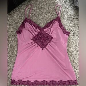 Y2K the limited lace pink top size xs